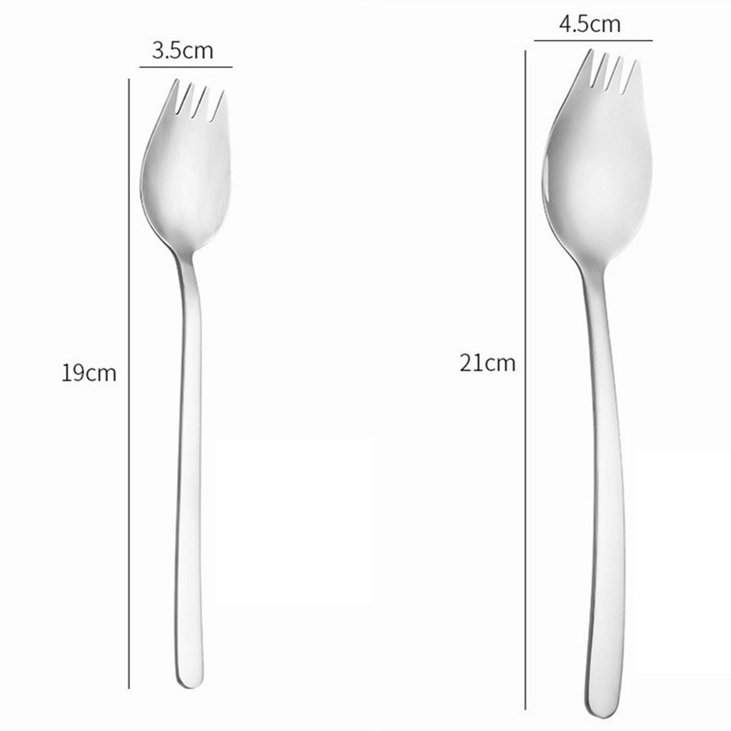 Muỗng ăn tráng miệng bằng thép không gỉ tay cầm dài tiện dụng