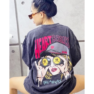Áo thun tay lỡ nam nữ in hình Heart Breaker , Vải Cotton Form Oversize - SELECTED.STORE