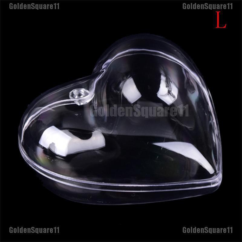 1 Set 2 Khuôn Nhựa Làm Bom Tắm Hình Trái Tim 65 / 80mm