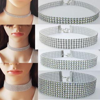 Vòng cổ choker bản dày đính đá đa phong cách CKV64