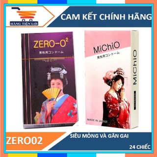 ComBo bộ hai hộp bao cao su ZERO-O2 siêu mỏng ôm sát kéo dài thời gian, tăng khả năng Hưng phấn