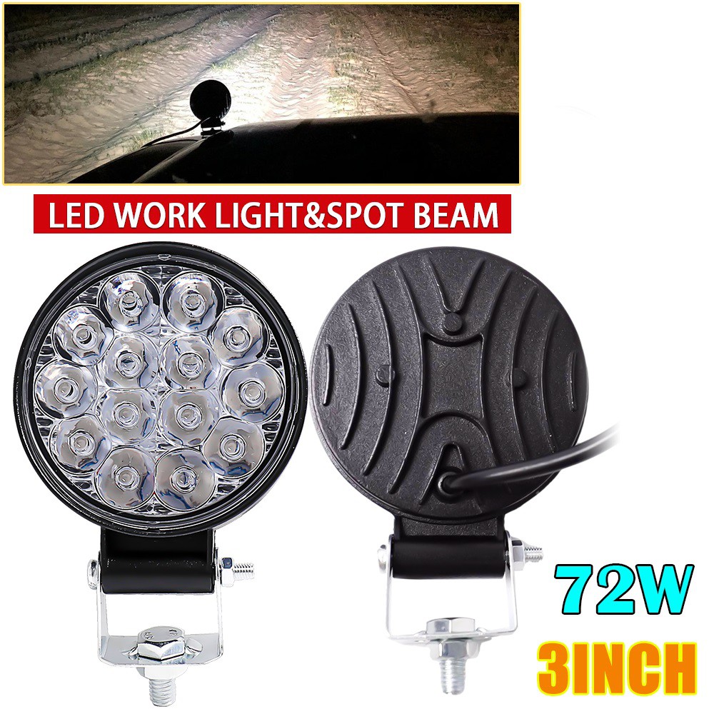 Đèn LED Tròn 144W 6000K Chiếu Sáng Cho Xe Tải 12-24V
