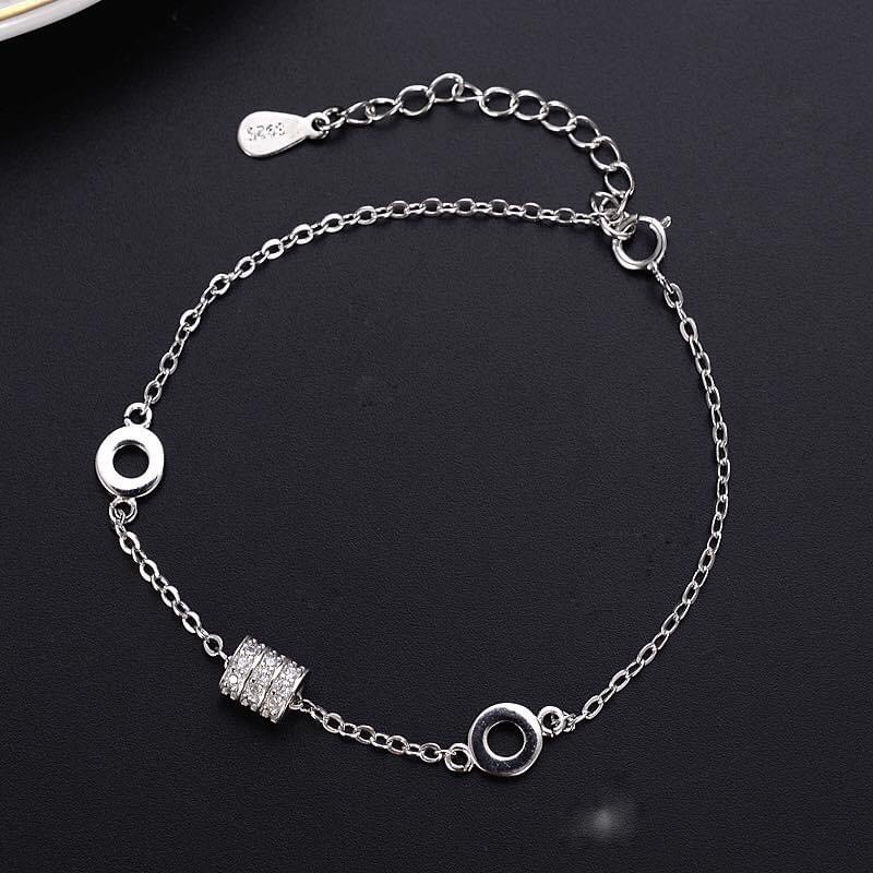 Vòng Tay Lắc Tay Bạc xi Nữ Sang Trọng Khí Chất Phong Cách Hàn Quốc Đẹp  -  Hồng Thái Jewelry