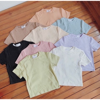Áo thun croptop ôm gân body