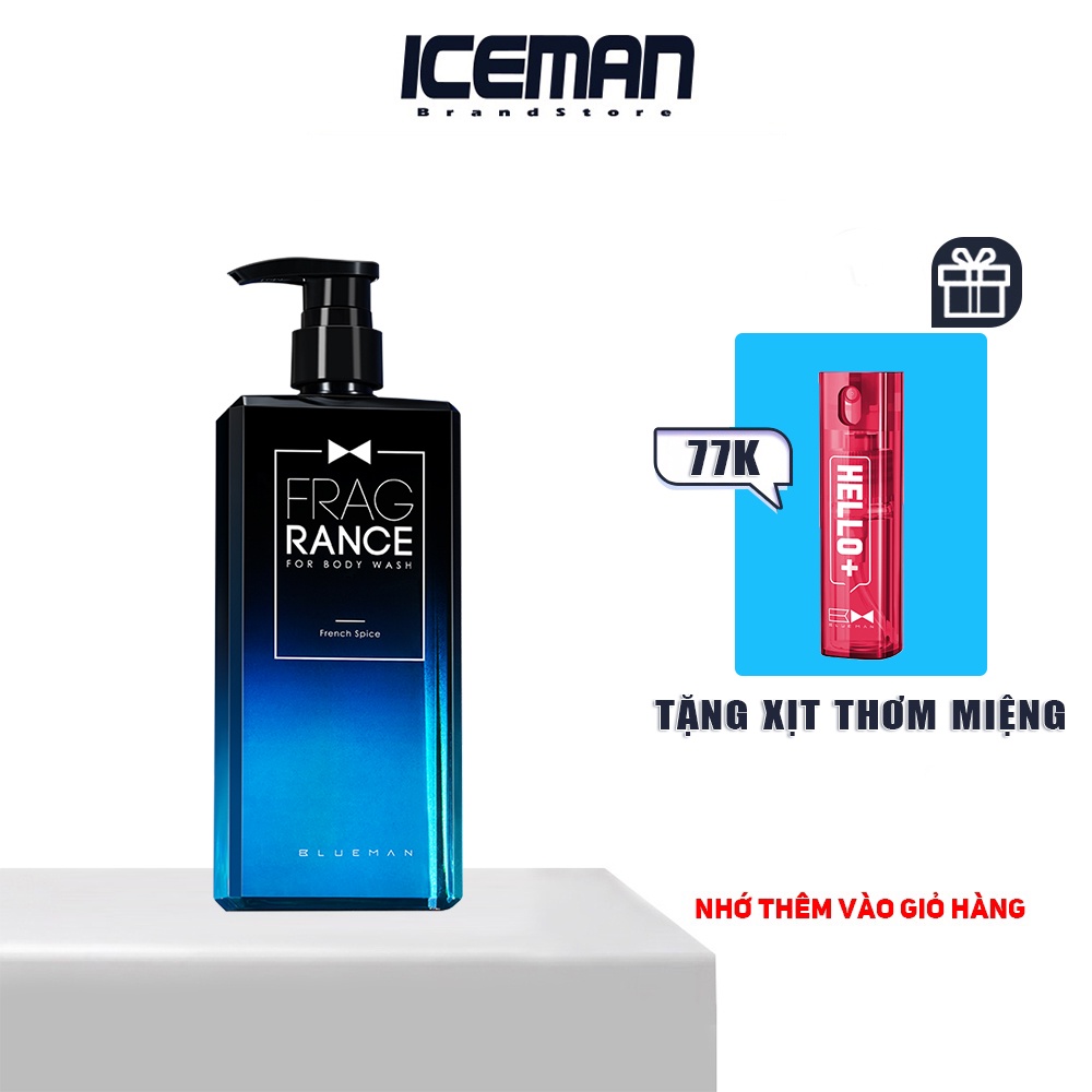 Sữa Tắm Cho Nam BLUEMAN Mùi Iceman Hương Nước Hoa Quyến Rũ ZL294