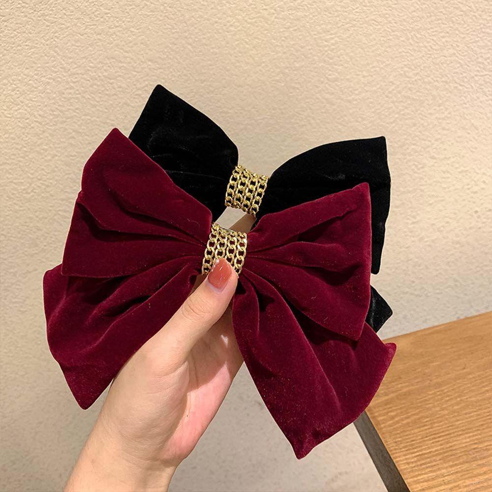 IVORY Kẹp TóC HìNh Nơ Nhung ThờI Trang Cho Nữ