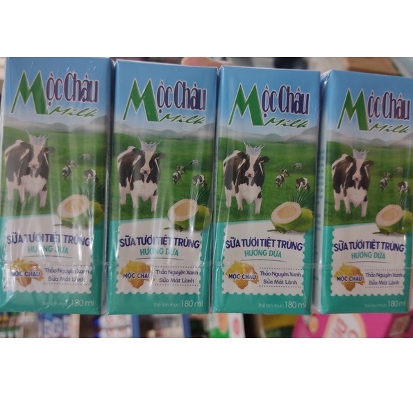 Sữa mộc châu hộp 180ml (vỉ 4 hộp)