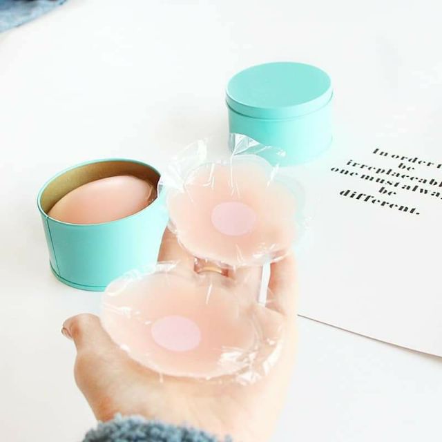 Hộp 5 đôi miếng dán ngực silicon - Hộp xanh