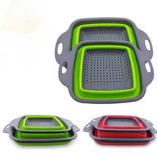 Bộ 2 Rổ Xếp Gọn Vuông Cao Cấp
