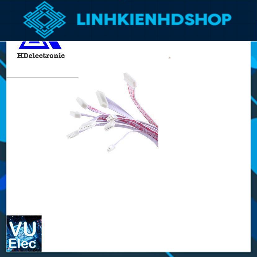 Dây bus trắng XH2.54 2/3/4/5/6/7/8/9/10-12P 2 đầu