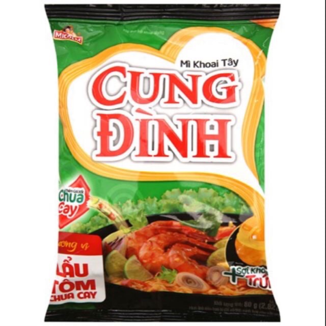 Mì Cung Đình vị tôm chua cay (thùng 30 gói)