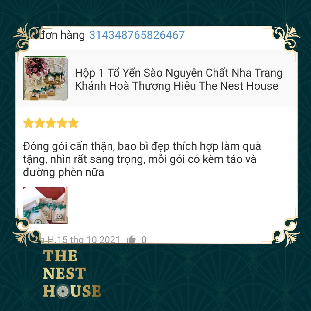 Hộp 1 tổ yến sào tinh chế cao cấp Nha Trang Khánh Hoà - The Nest House | BigBuy360 - bigbuy360.vn