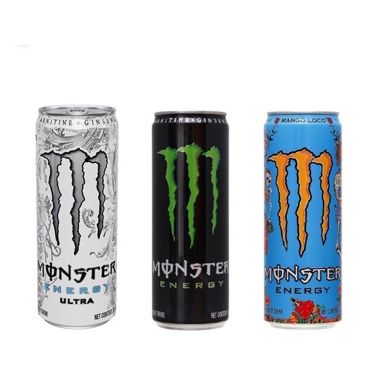 Nước Tăng Lực Monster Energy Ultra lon 355ml màu trắng , đen , thumbnail