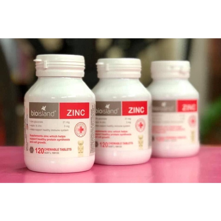 V.iên Nhai Bổ Sung Kẽm Cho Trẻ Bio Island Zinc Của Úc, Hộp 120 V.iên