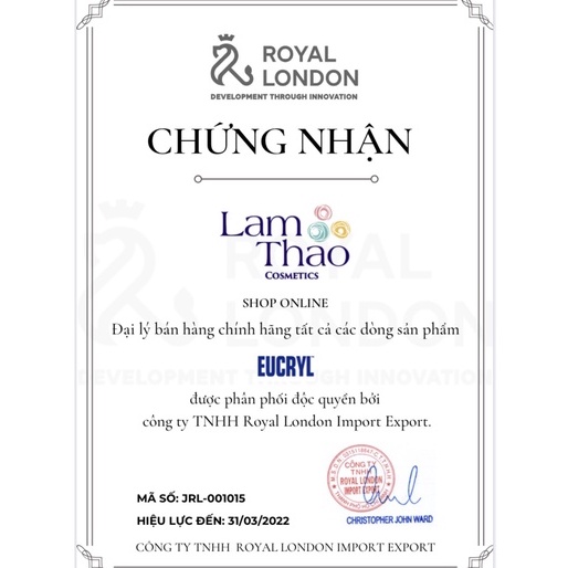 Kem Đánh Sạch Trắng Răng Eucryl Toothpaste