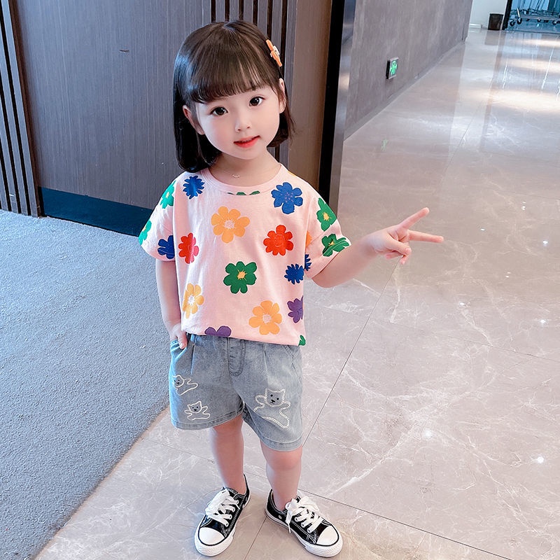 Áo Thun Cotton Trơn Phong Cách Mới 2022 Cho Bé Gái