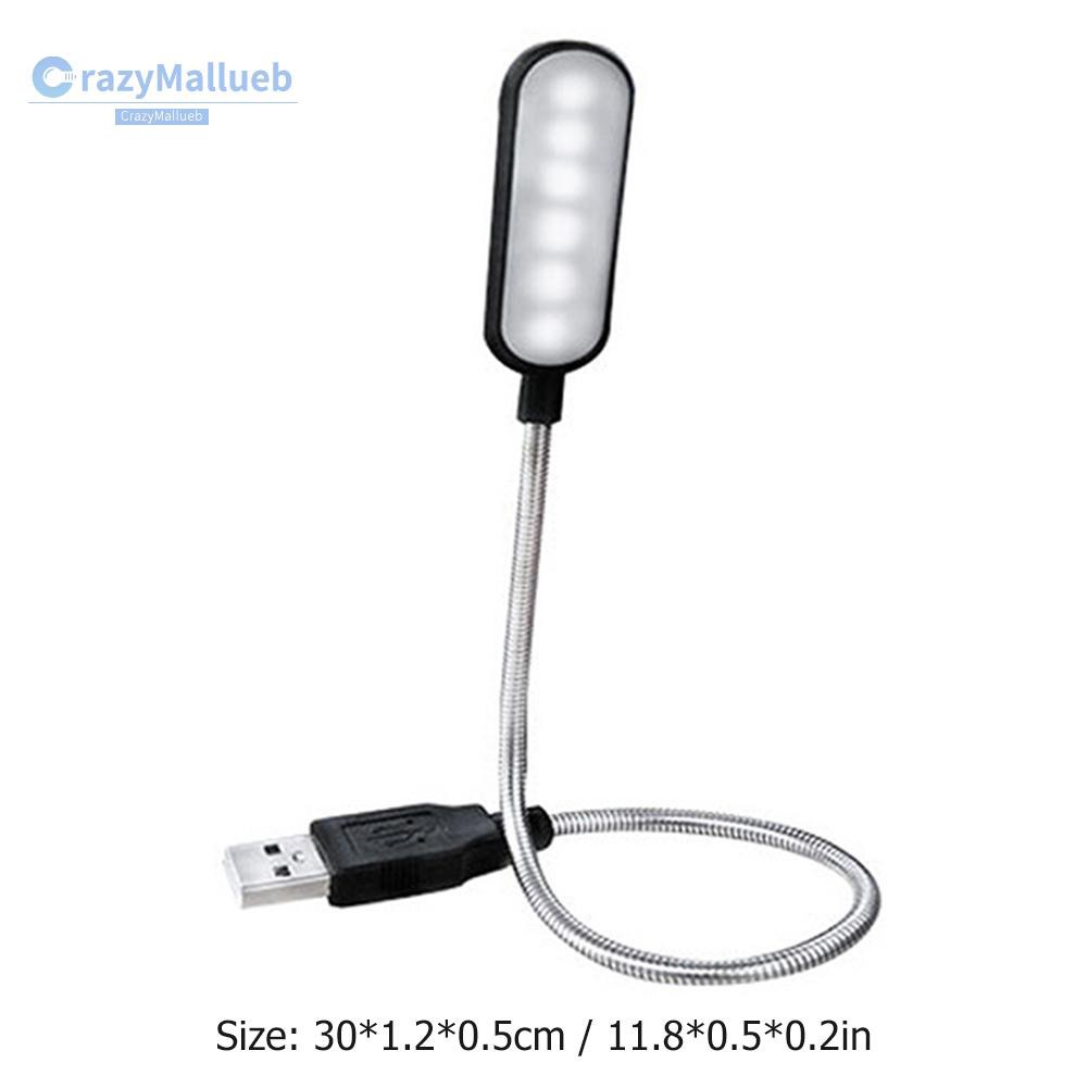 Crazymallueb❤Mini Flexible Desktop Lamp Reading Night Light USB Power Supply LED Book Lamp❤Lighting