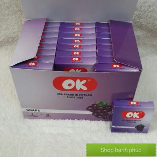 Bao cao su ok hương nho - hộp 144 cái