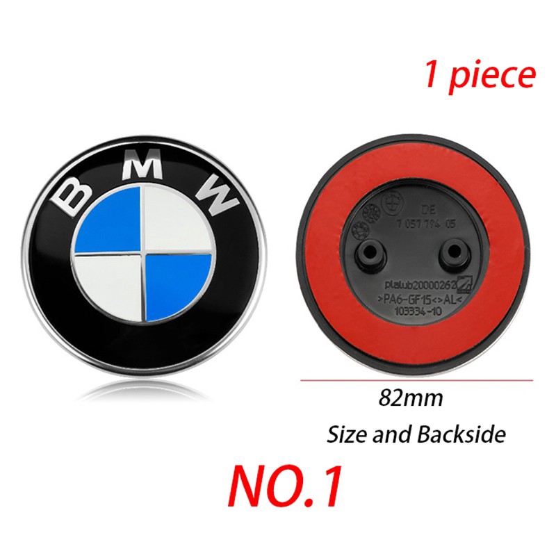 Logo trang trí cản xe hơi Bmw X1 X3 X5 X6 1 3 5 7 seri 82mm 78mm