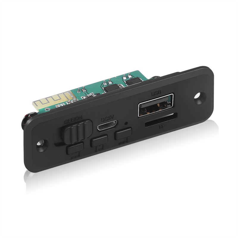 Bảng mạch giải mã âm thanh không dây DC 5V Bluetooth 5.0 Mp3 2x3W Fm cho xe hơi tiện dụng