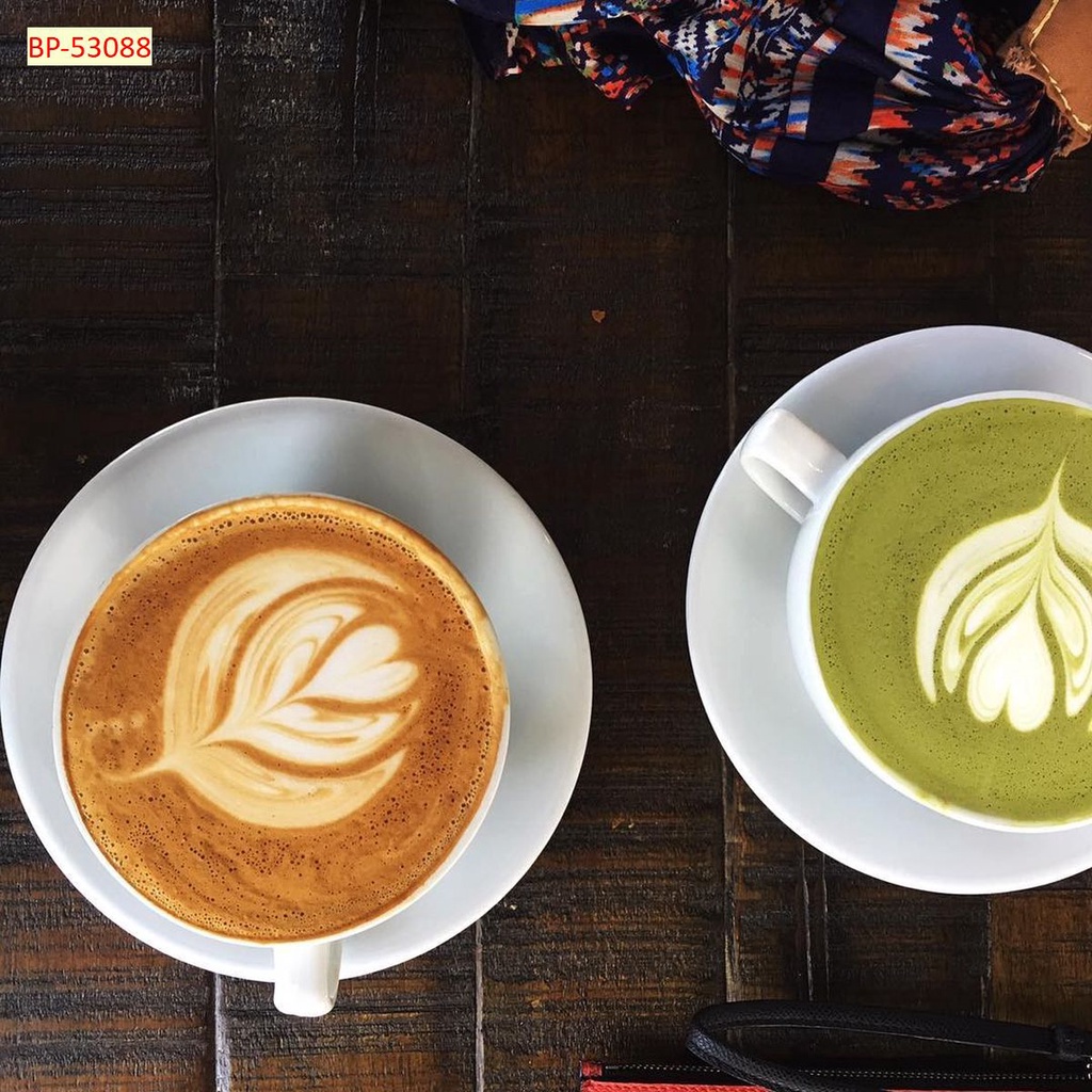 Tranh dán tường vải lụa 3D giành cho Quán Cafe, Trà Sữa, Trang Trí Cửa Hàng