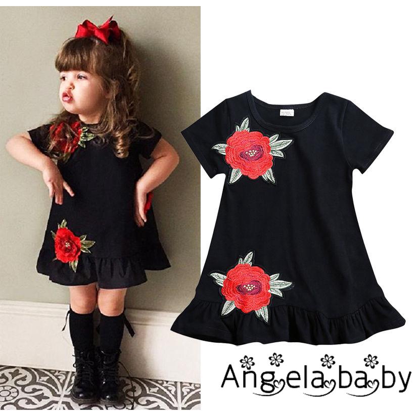 ⓗღ✯Toddler Kids Baby Girls Flower Dresses Summer Party Dress Sundress Clothes
