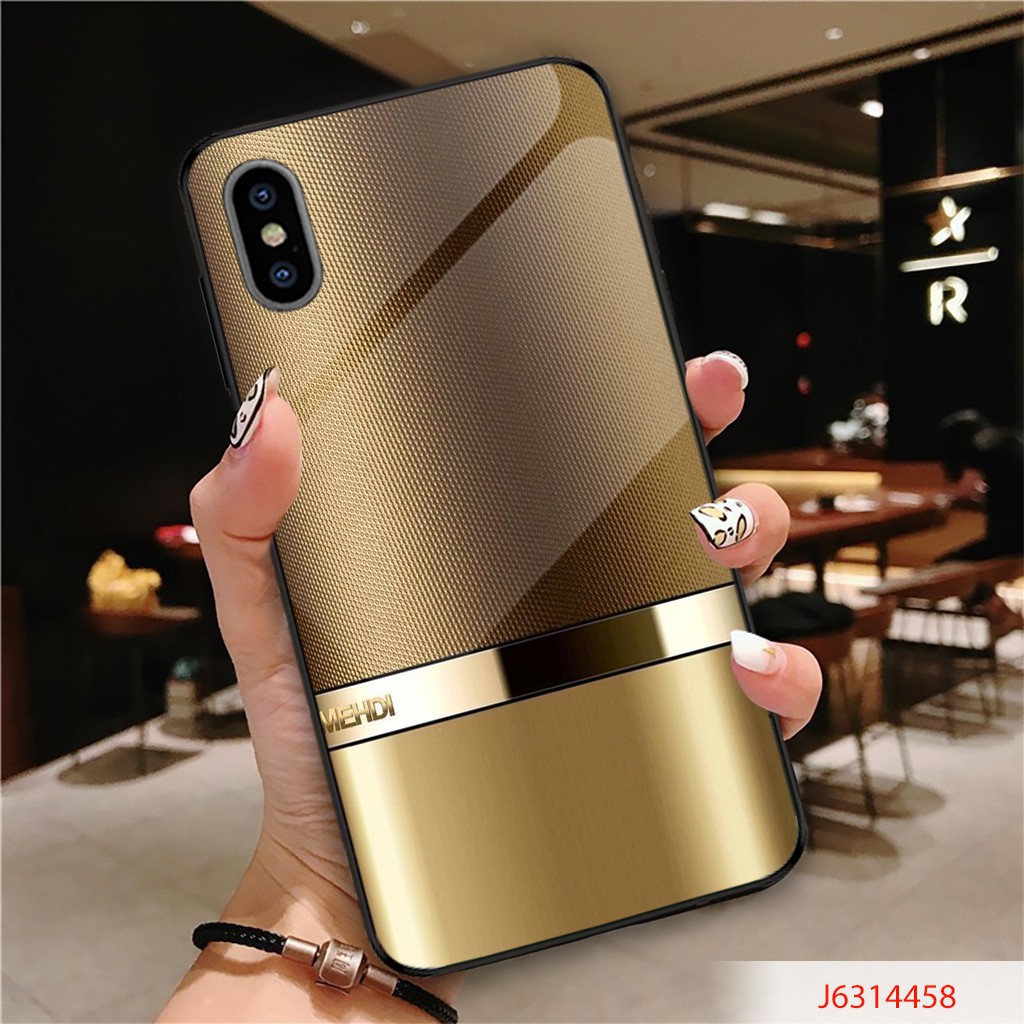 [HOT] ỐP LƯNG ĐIỆN THOẠI TRÁNG GƯƠNG KÍNH CƯỜNG LỰC MẪU NAM MÀU VÀNG ĐỒNG CÓ ĐƯỜNG KẺ