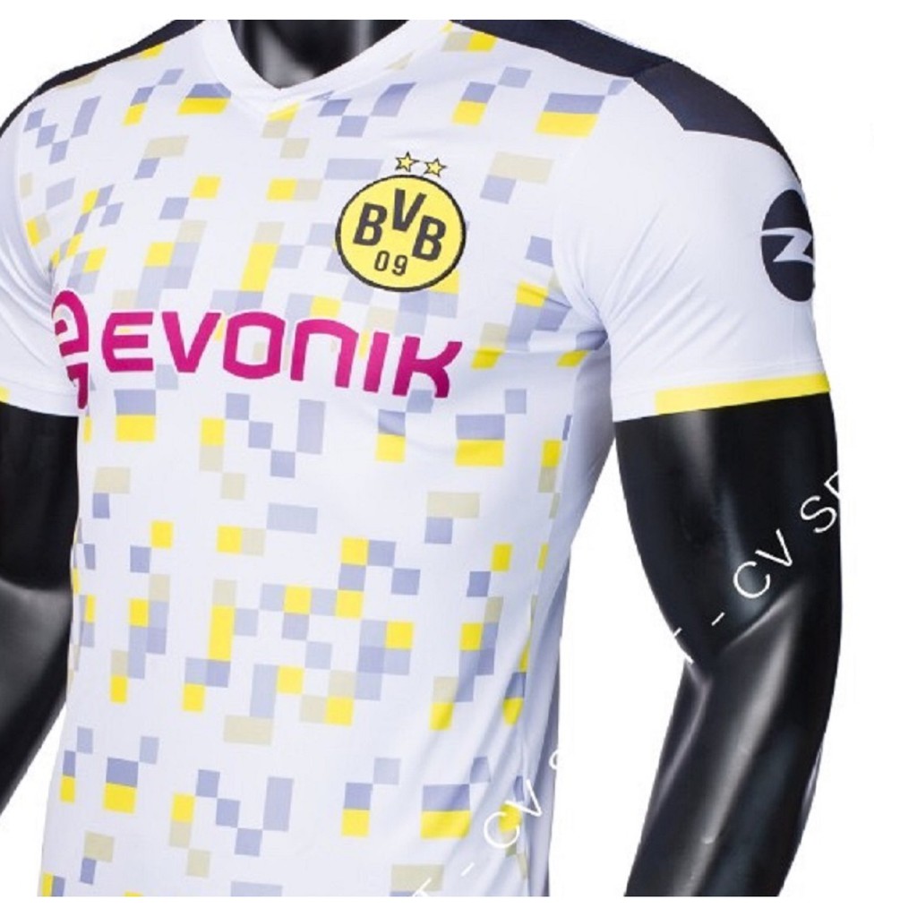 Bộ quần áo bóng đá CLB Dortmund trắng training đẹp 2021