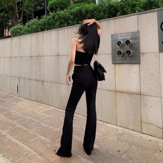 Quần ống loe thun gân - FLARED PANTS