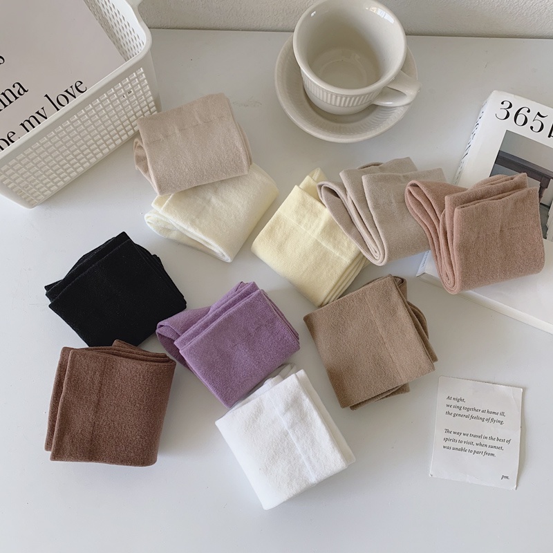 Vớ WAFNHA D246 cotton nhiều màu sắc tùy chọn đơn giản dành cho nữ
