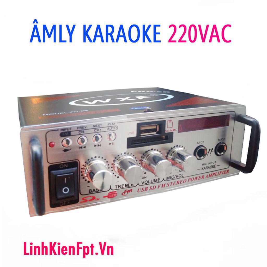 Âm Ly karaoke , Amly mini 300W Nghe Nhạc Chất AV-08