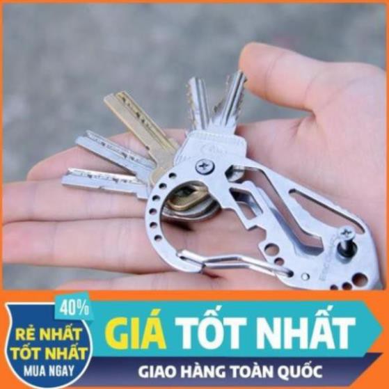 Móc khóa Carabiner - Lưu Trữ Chìa Khóa Bằng Thép Không Gỉ - Ron Cao Su và Long Đền  - Hàng Có Sẵn Trong Kho