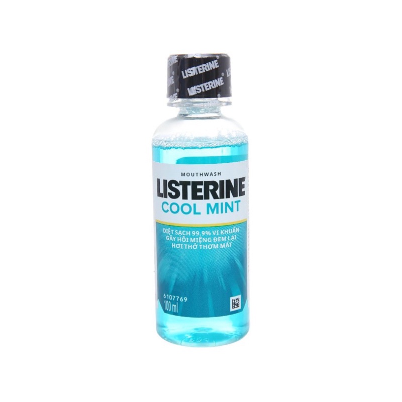 Listerine Nước súc miệng giữ hơi thở thơm mát Listerine cool mint 100ml