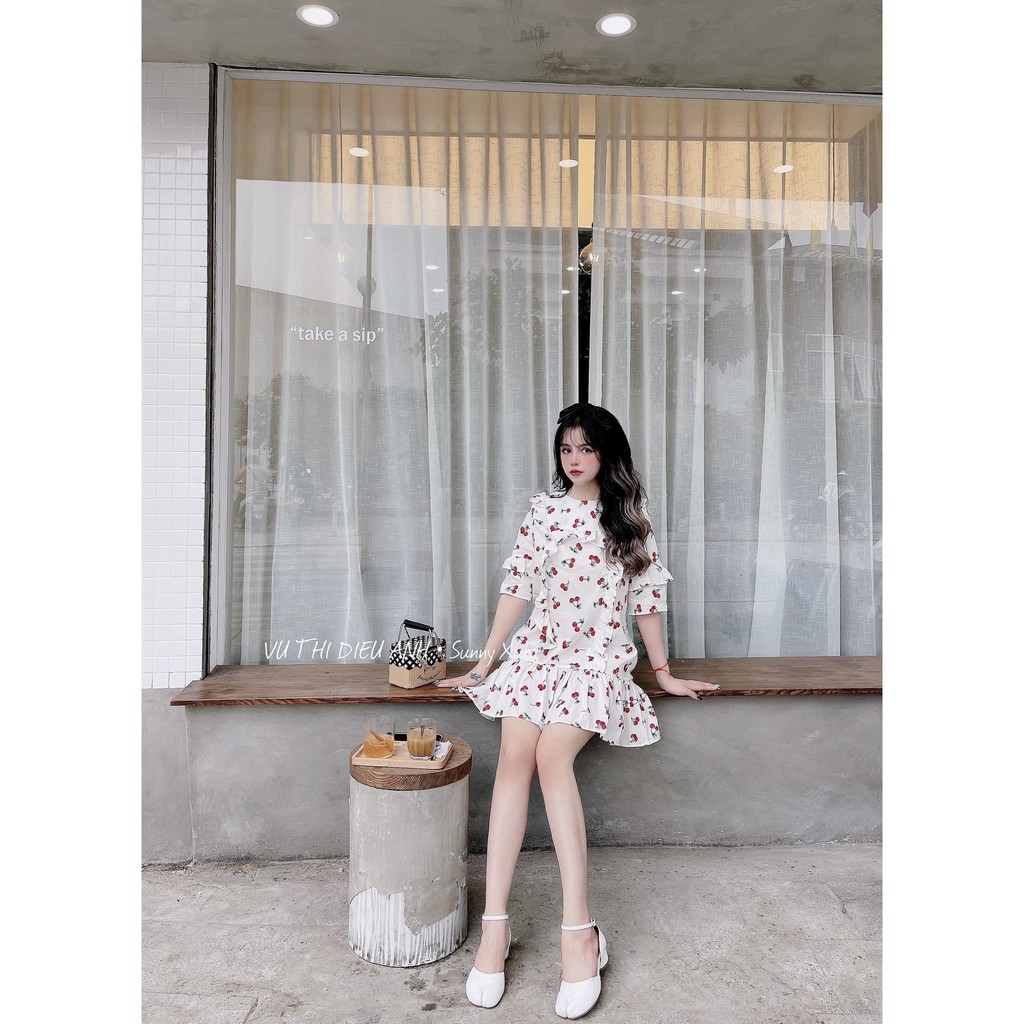 Đầm Babydoll Hoa Nhí Xòe Đi Biển Cực Xinh