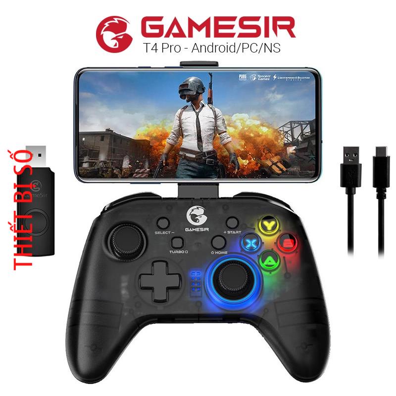 Tay cầm chơi game ko dây Gamesir T4 Pro Wireless USB-Hỗ trợ Switch/PC/Android/iOS/laptop táo