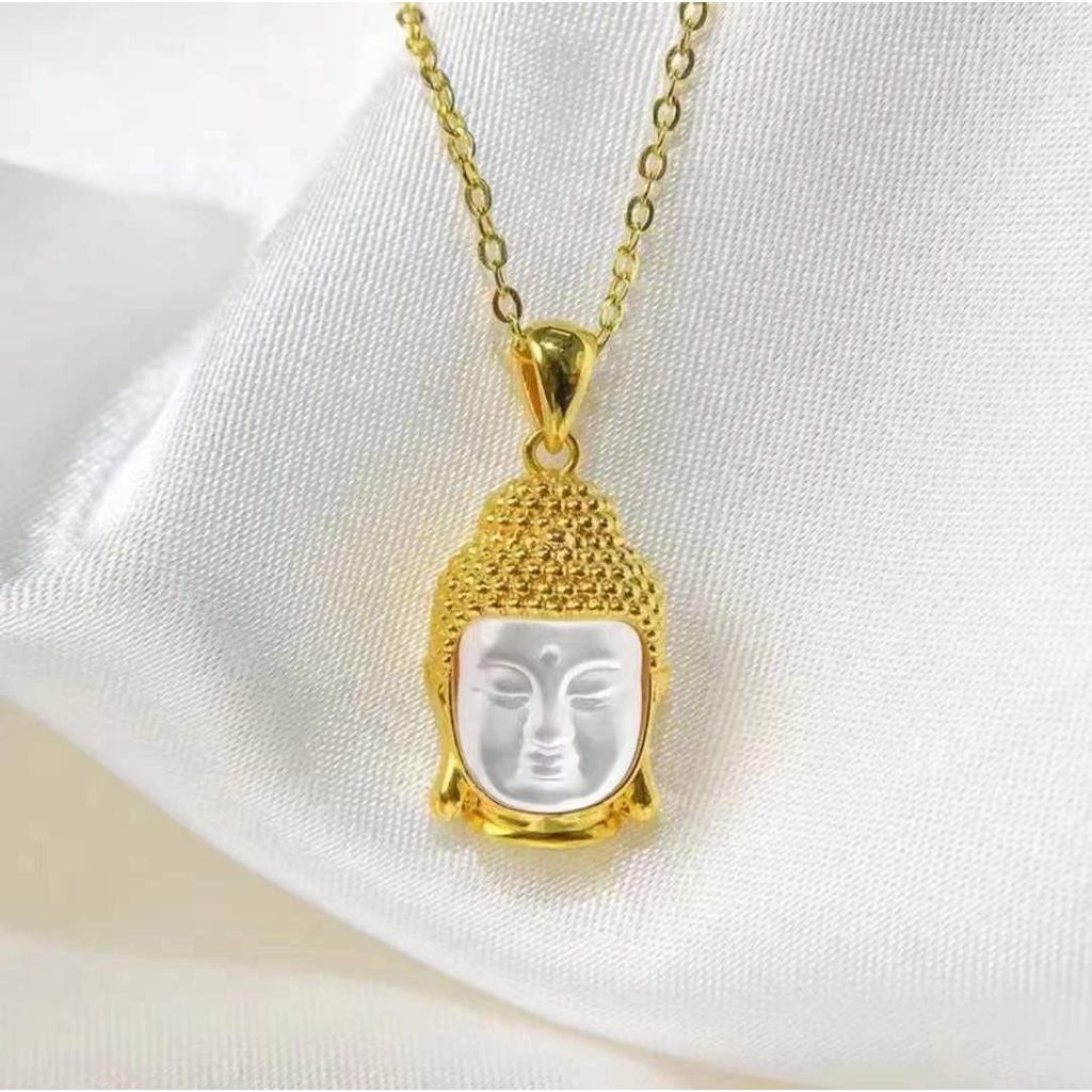 Vòng cổ Mạ Vàng 18K Mặt Hình Phật Au750 Màu Sắc