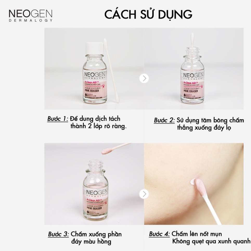 Chấm Mụn Neogen A-clear Soothing Pink Eraser 15ml Xẹp Mụn Giảm Xưng Đỏ Không Gây Kích Ứng | BigBuy360 - bigbuy360.vn