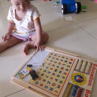 Bảng chữ cái và số đếm nam châm cho bé học