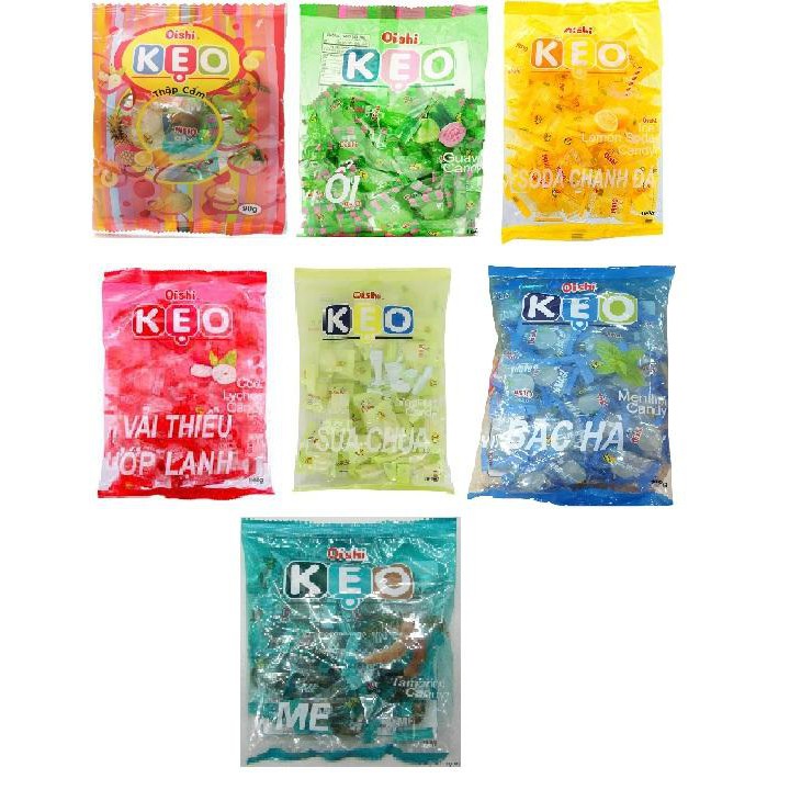 [ĐỦ VỊ] Kẹo gói Oishi trái cây 90gr.