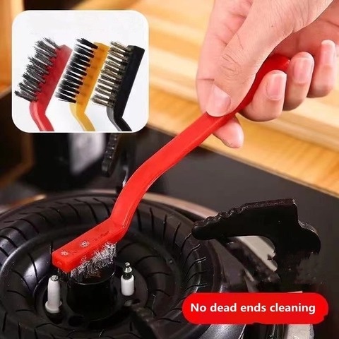 3 cái / gói Bàn chải bếp gas Bàn chải làm sạch Dây điện Bàn chải bằng sợi Chảo Rửa nhà bếp Dụng cụ chà sàn bằng kim loại Sợi kim loại Khử nhiễm mạnh Bàn chải rỉ sét Đa chức năng Bàn chải nhà bếp để loại bỏ khoảng trống