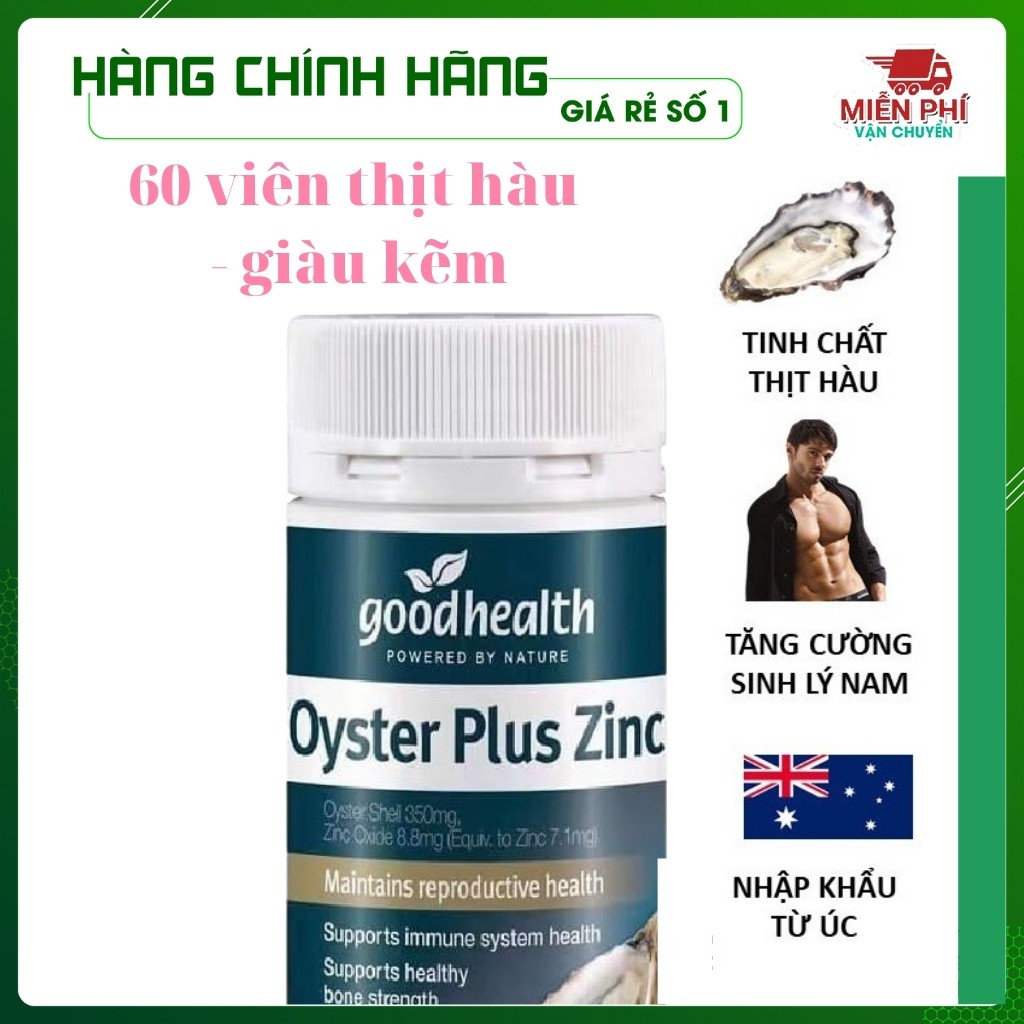 Tinh chất hàu New Zealand Good Health Oyster Plus Zinc tăng cường sinh lý nam giới | 3wolves