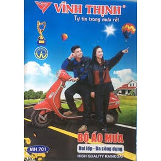 QUẦN ÁO MƯA VĨNH THỊNH MH 701  SIZE. L. XL. 2XL. 3XL