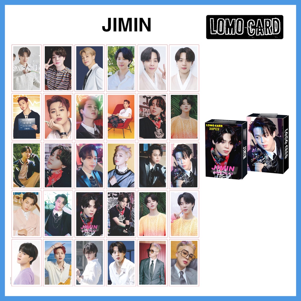 Hộp thẻ ảnh lomo thành viên nhóm nhạc BTS 2022 V JIMIN JUNGKOOK JIN phiên bản Season's Greetings làm album bưu thiếp