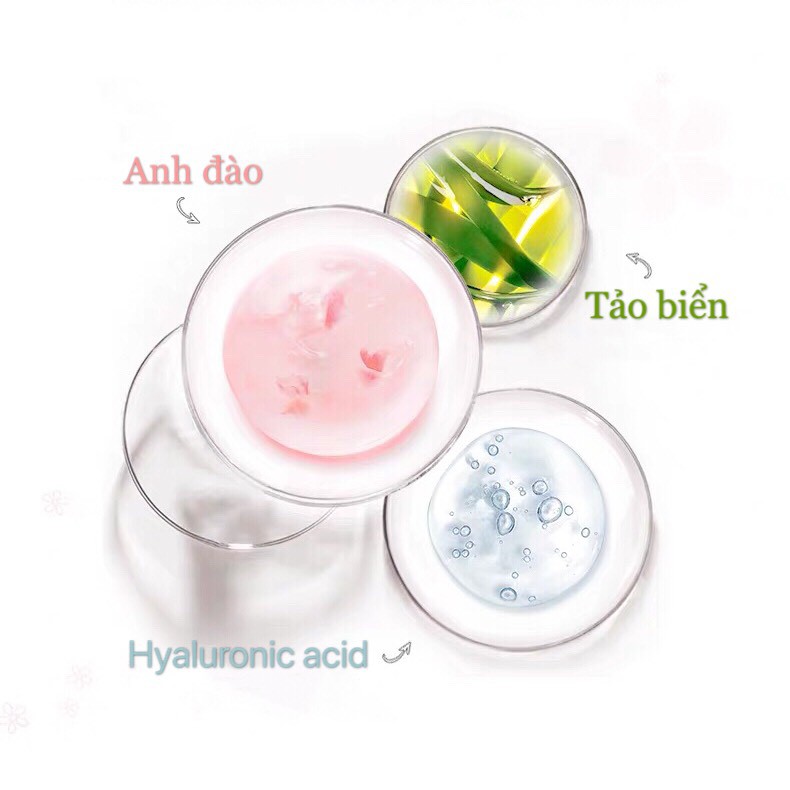 LAIKOU – Mặt nạ ngủ Hoa Anh đào dưỡng ẩm phục hồi sáng da gói nhỏ tiện lợi du lịch LAIK16