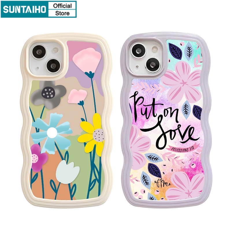 Suntaiho Ốp lưng iphone mềm trong suốt in hình hoa thích hợp cho iPhone XR 11 Pro 11 12 13 Pro max XS max XR 7/ 8plus