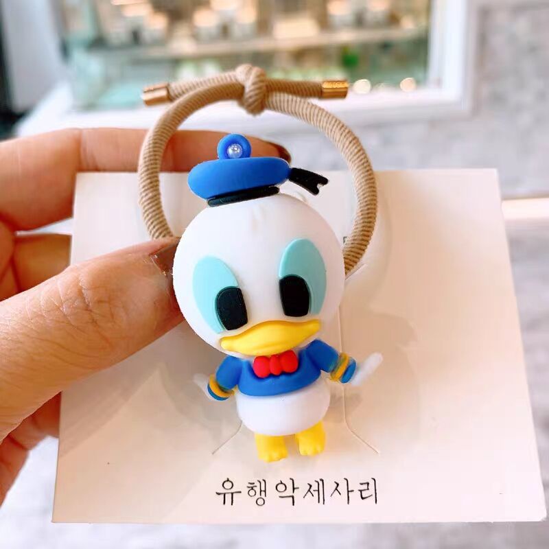 Donald Duck Dây Cột Tóc Cao Su Hình Chuột Mickey Minnie / Vịt Donald Dễ Thương