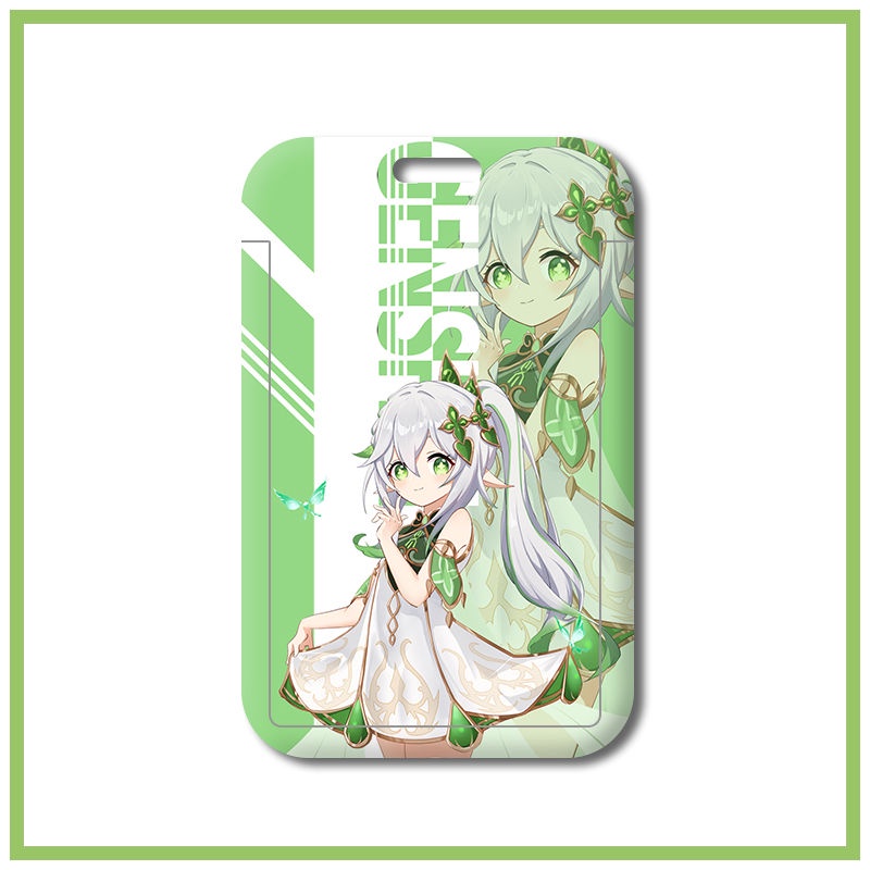 Nahida Card Cover Genshin Impact Grass God New Lesser Lord Kusanali Student Customized Protective Case ID Cover Sumeru Bus Card Anime Lanyard Game Personality Cute Loli Name Tag