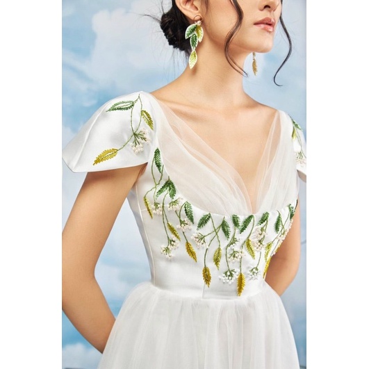 Đầm dự tiệc công chúa tay dài phồng TRIPBLE T DRESS - Size M/L (kèm ảnh/video thật ) MS47Y