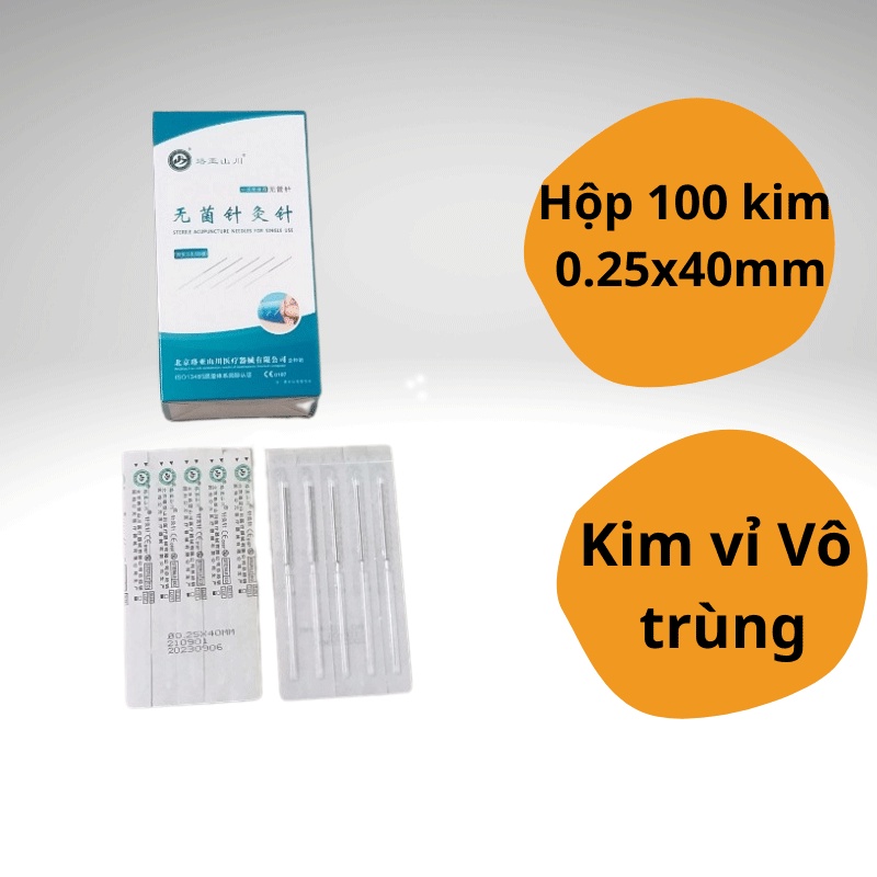 Kim châm cứu- Kim châm cứu Lạc Á vỉ 100 kim vô trùng