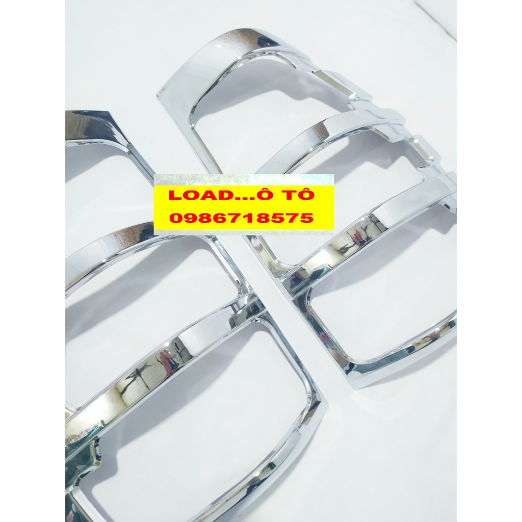 Bộ ốp viền đèn Pha + Hậu mạ crom xe Ford Ranger 2022-2016 Nhựa ABS Mạ Crom Sáng Bóng